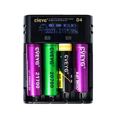 CVEYG lithium battery 4-slot LCD charger D4